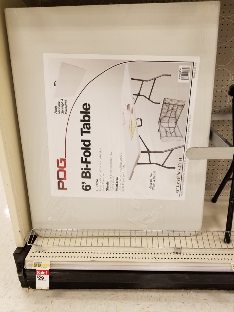 pdg adjustable table target