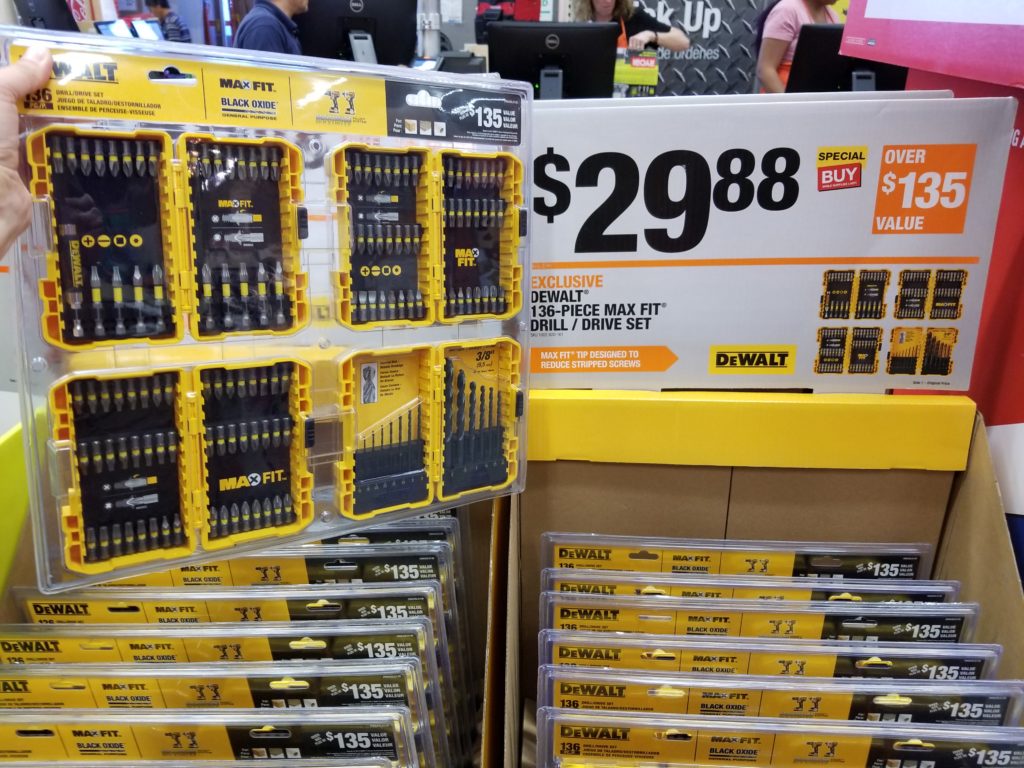 Dewalt 136 Piece Max Fit Drilldrive Set Only 2988 At Home Depot