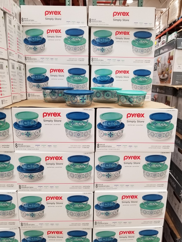 pyrex decorated food storage set