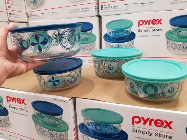 pyrex decorated food storage set