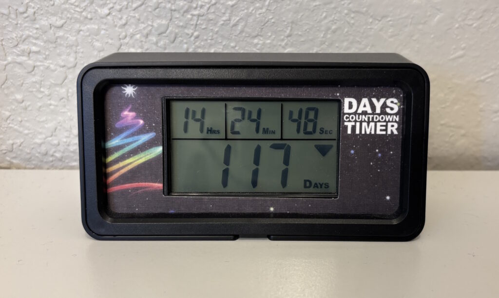 Holiday countdown clock/timer