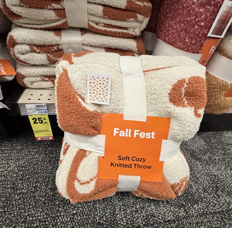 Fall Fest knitted throw
