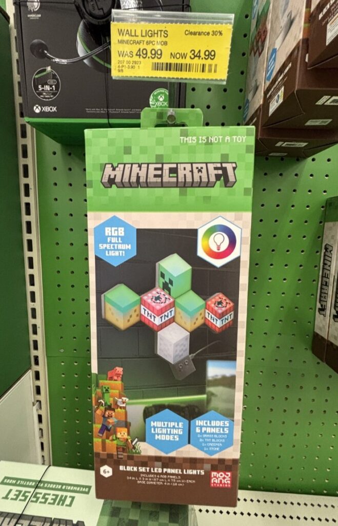 Minecraft LED Panel Wall Lights IMG_5561