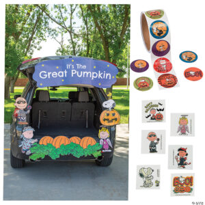 Peanuts sup sup great pumpkin patch trunk or treat and handout decorating kit 79 pc ~14541239
