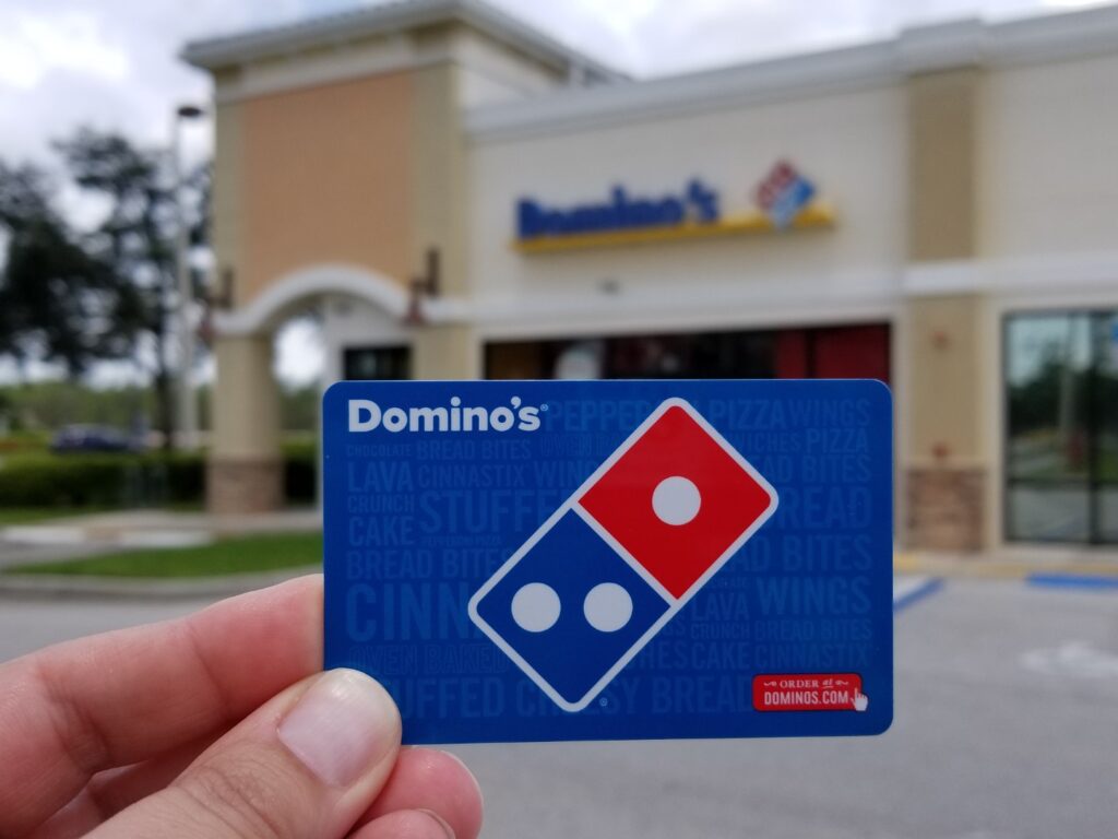 Dominos gift card 20180724