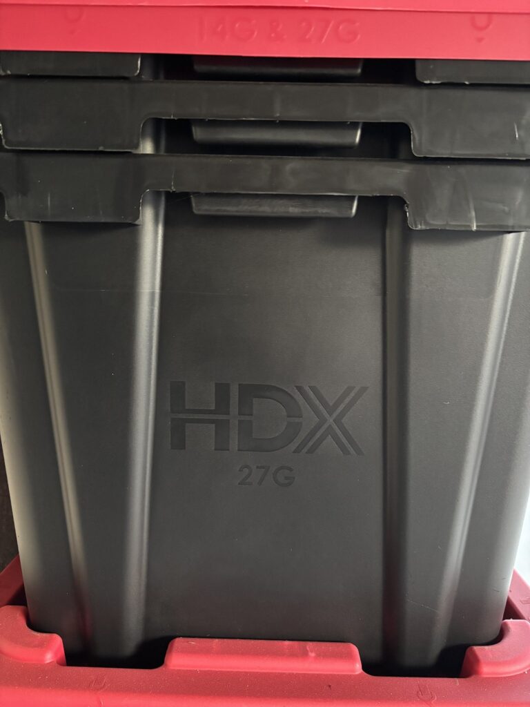 HDX Black bin red lid home depot IMG