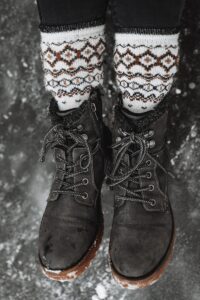 a pair of black boots