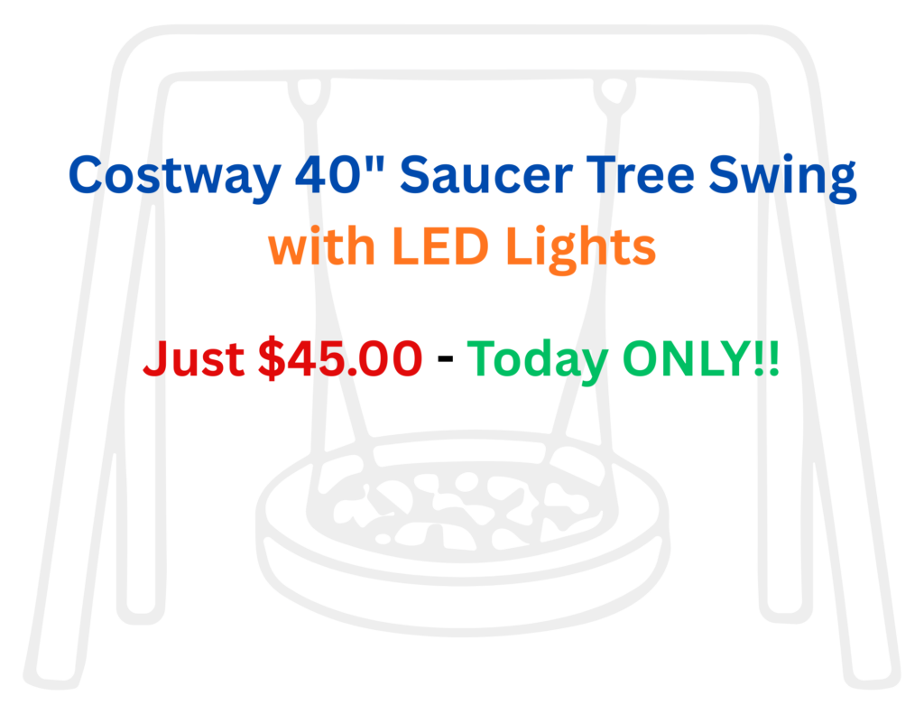 Costway 40 Saucer Tree Swing with LED Lights (1)