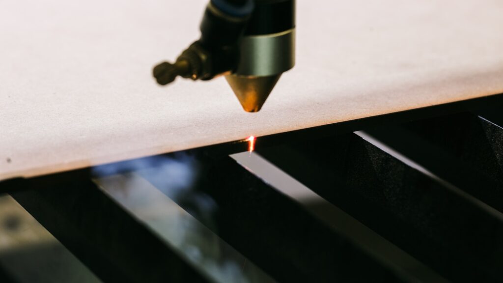a close up of a metal object with a light on it