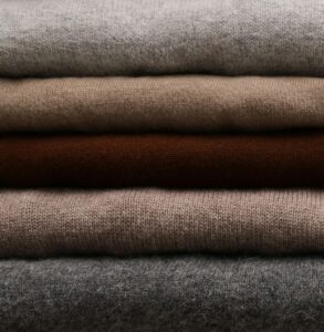 a stack of different colored sweaters sitting on top of each other cashmere blanket